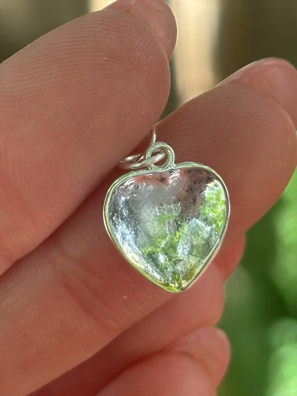 925 Sterling Silver Polished Heart Dangle Link Bracelet 7.5 Inches 2.87 grams